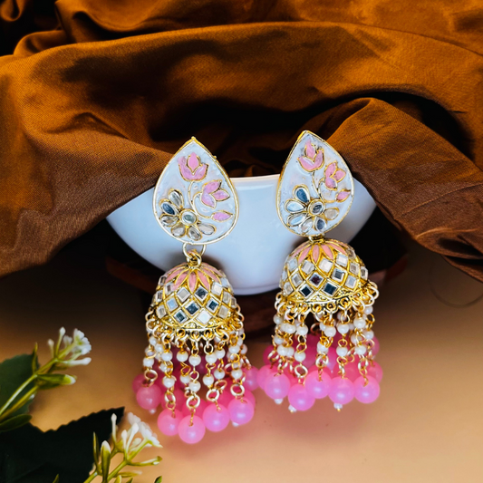 Beautiful Mirror Jhumka Earrings