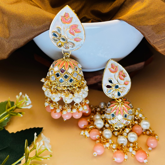 Beautiful Mirror Jhumka Earrings