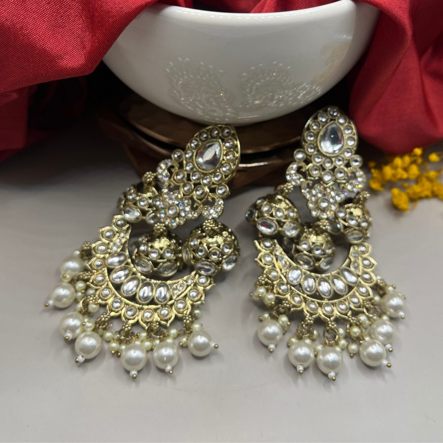 Gold-Toned Designer Earrings