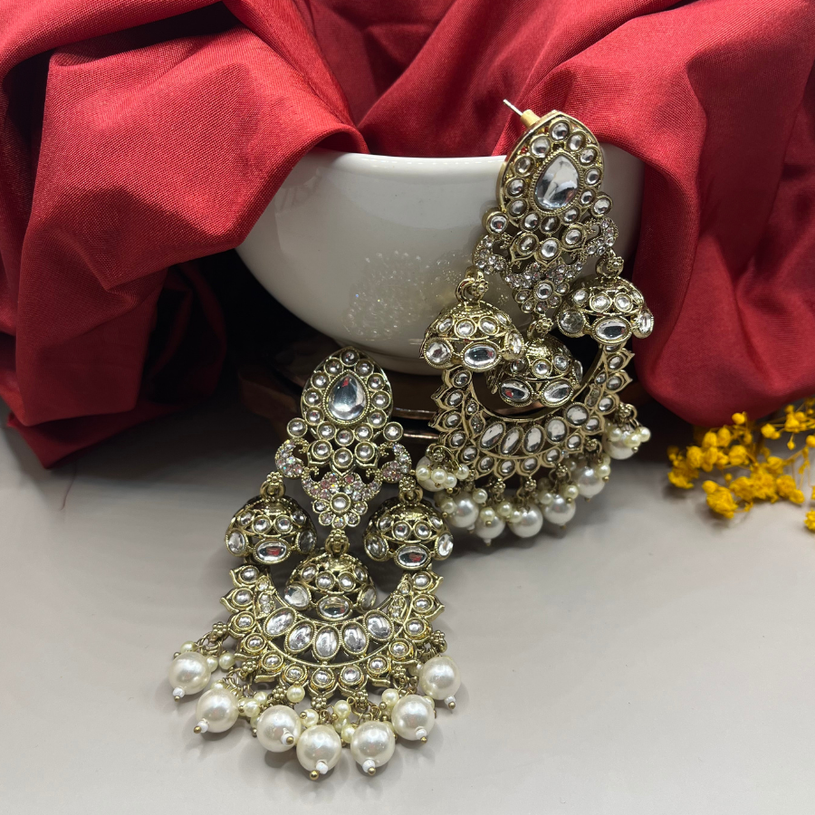 Gold-Toned Designer Earrings