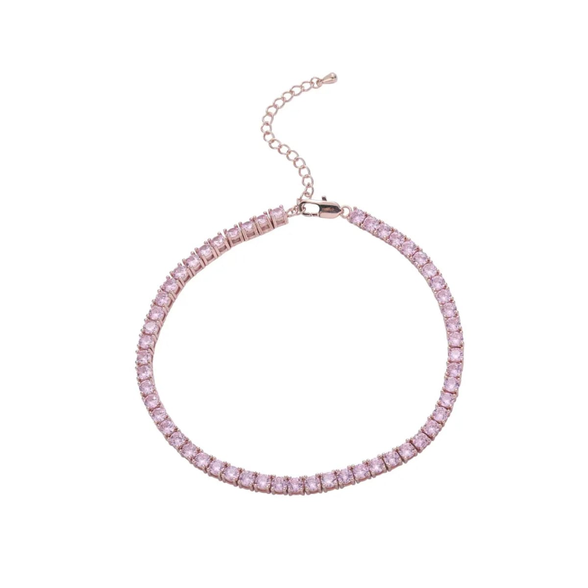 Pink Tennis Chain Bracelet