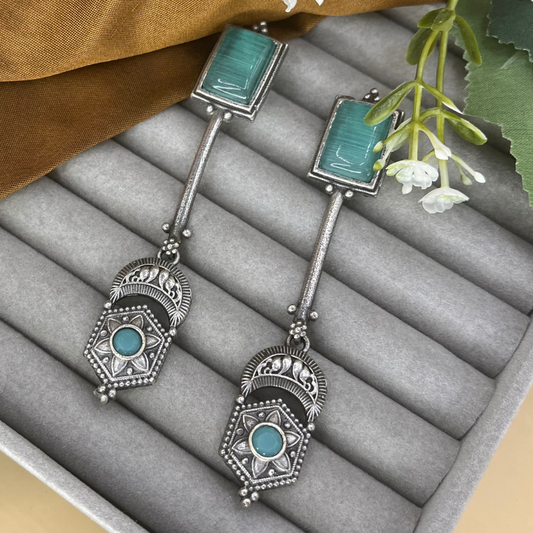 Aqua Blue Drop Earrings