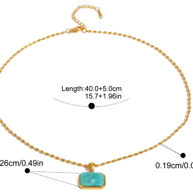 Sea Green Stone Necklace