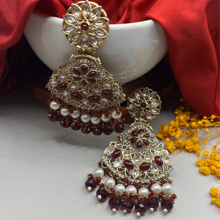 Gold-Toned Designer Earrings