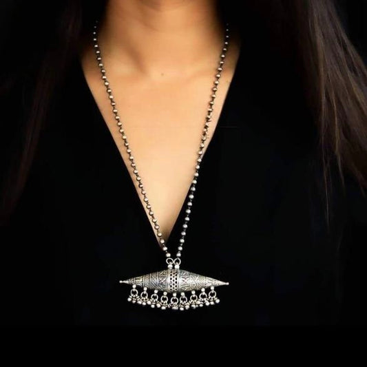 Silver Brass Necklace Set