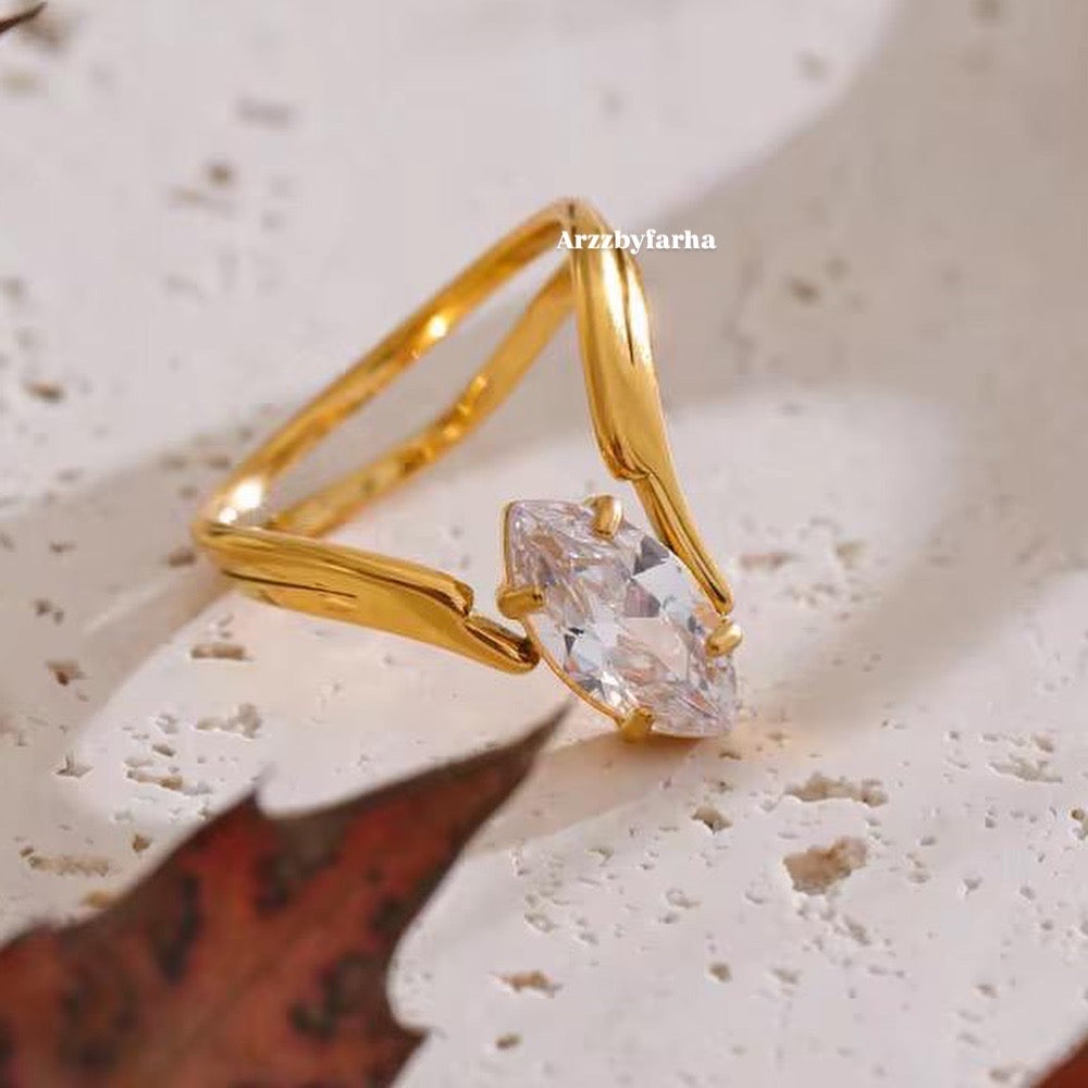 18k Gold Plated Diamond Ring