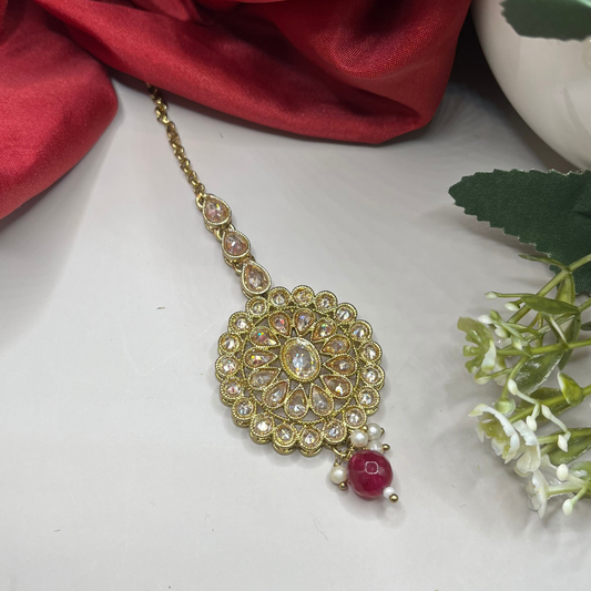 Polki Kundan Maang Tikka