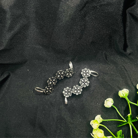 Oxidized Silver Earcuff earclips