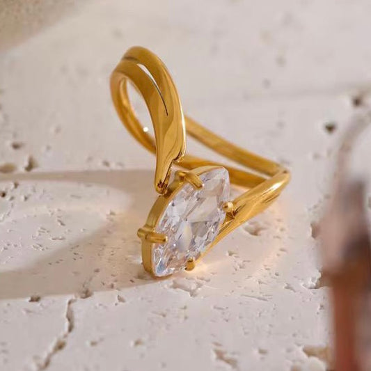 18k Gold Plated Diamond Ring