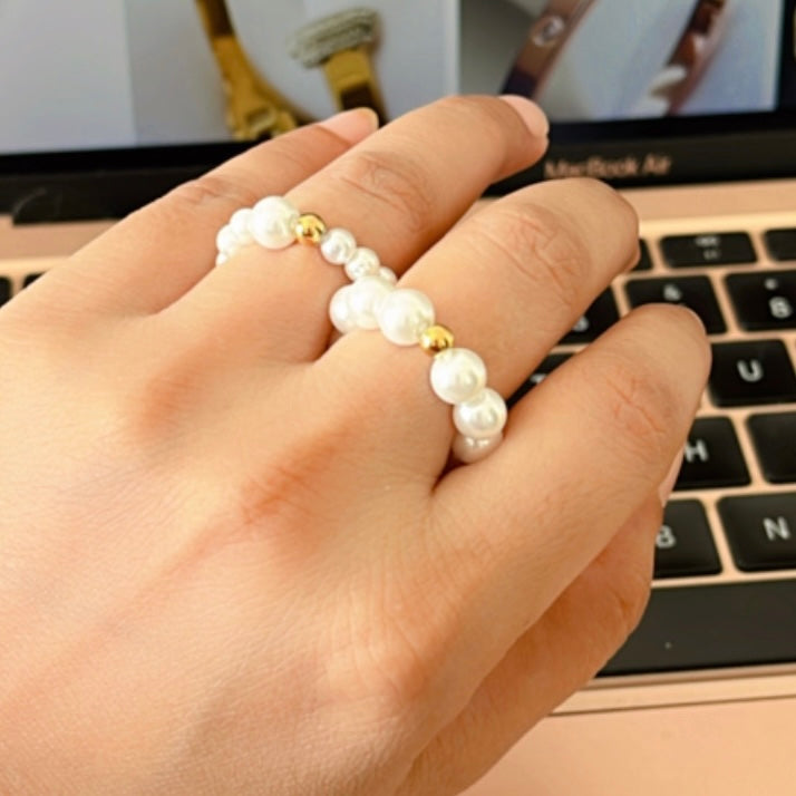 Set of 2 Freshwater Pearl Ring
