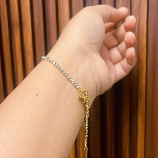 A Alphabet Tennis Bracelet