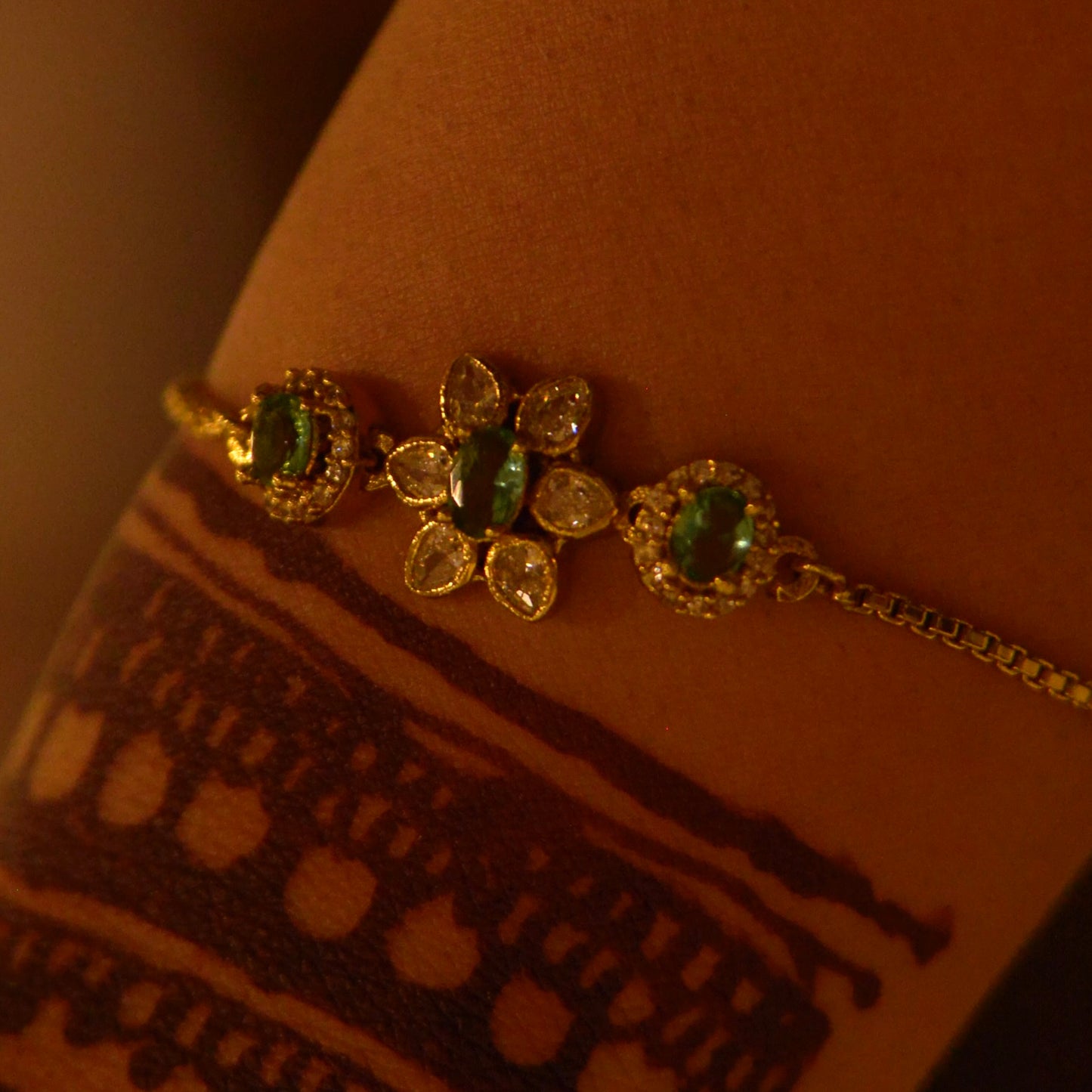 Polki Moissanite Adjustable Bracelet