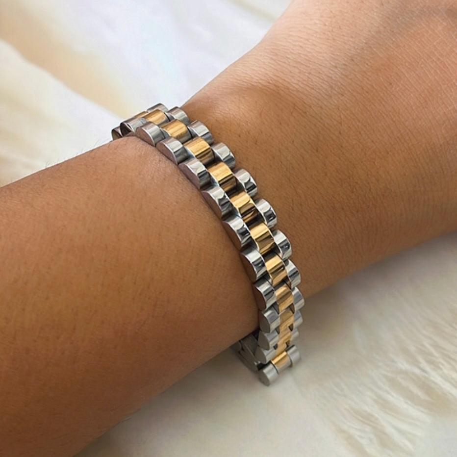 Luxe Dual Tone Men's Bracelet