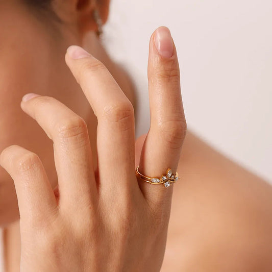 Flower Crown 18k Gold PVD Ring