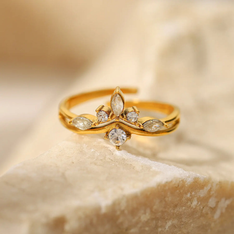 Flower Crown 18k Gold PVD Ring