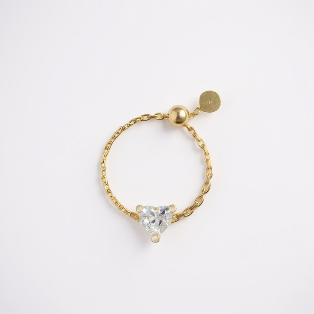 Sweetheart Diamond Chain Ring