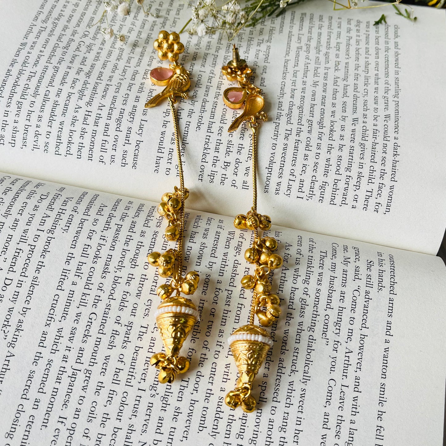 Bird Ghungroo Kashmiri Earrings