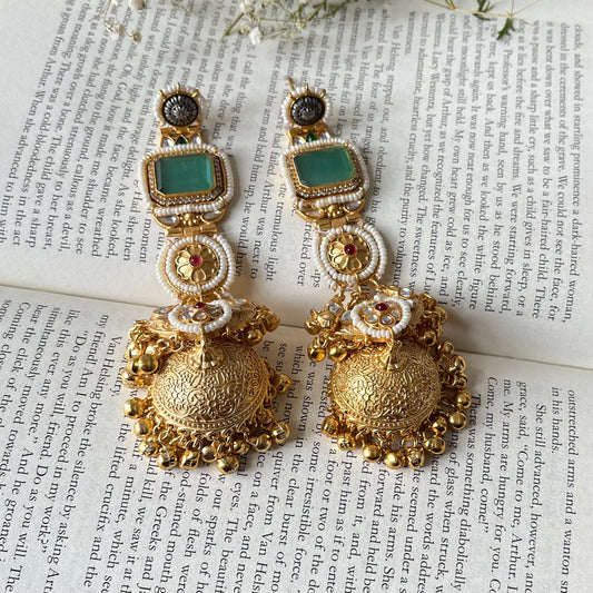 Statement Ghungroo Kashmiri Jhumka Earrings