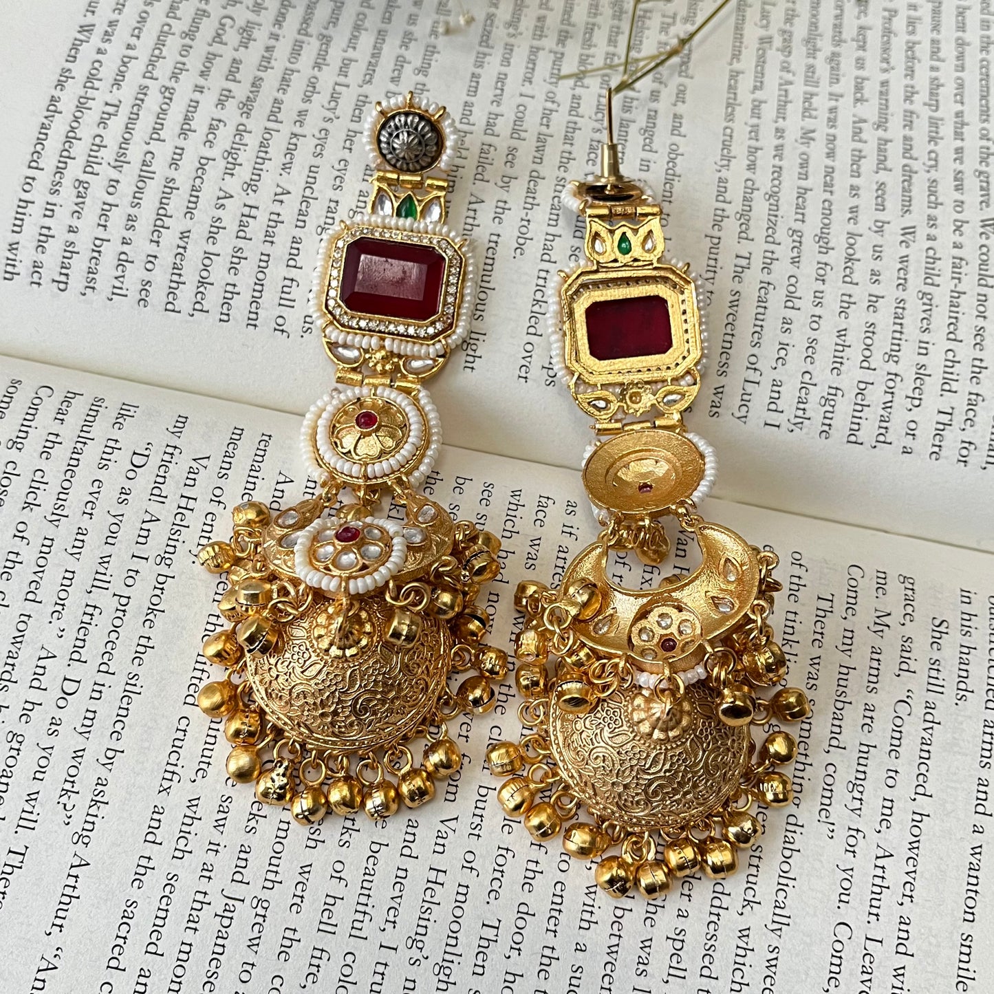 Statement Ghungroo Kashmiri Jhumka Earrings