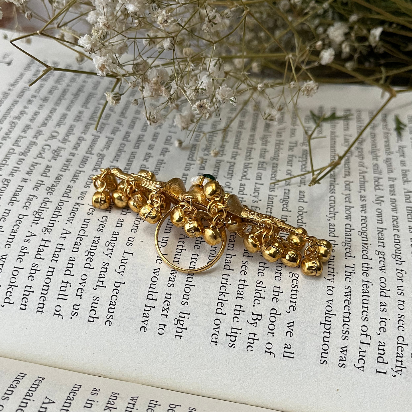 Brass Ghungroo Finger Ring