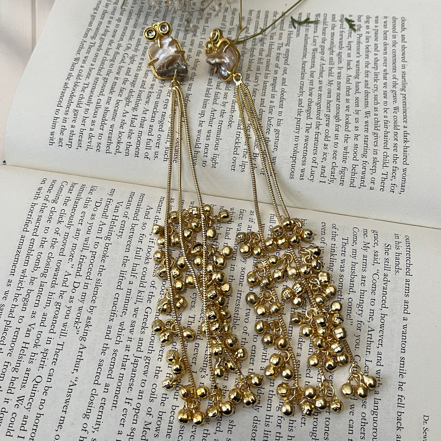 MOP Ghungroo Kashmiri Earrings