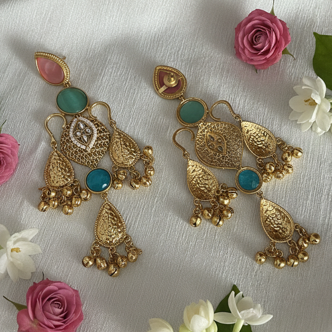 Stone Thappa Kashimiri Earrings