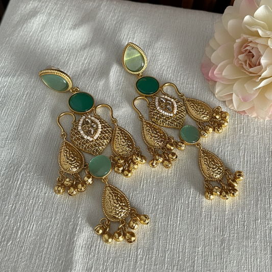 Stone Thappa Kashimiri Earrings