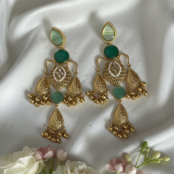Stone Thappa Kashimiri Earrings