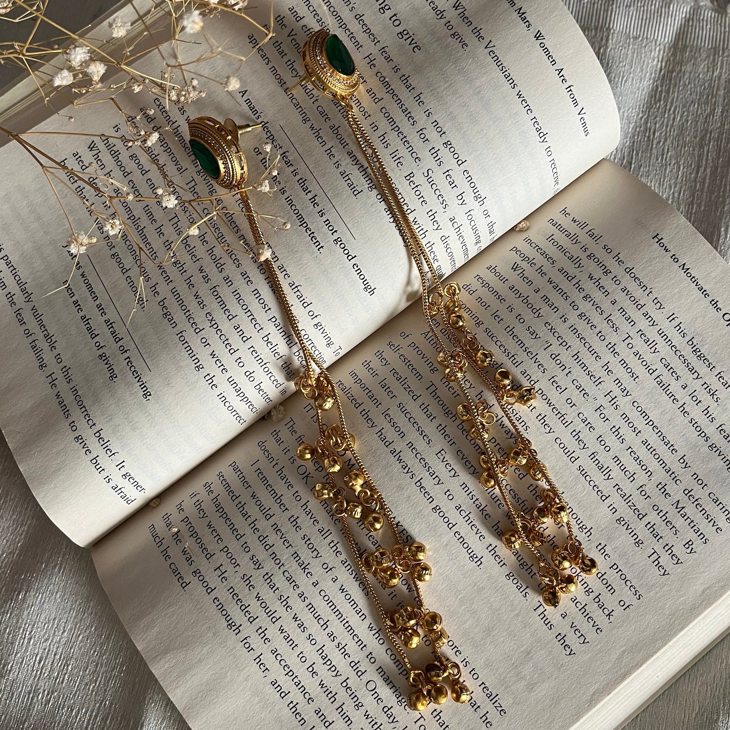 Stone Sleek Kashimiri Earrings