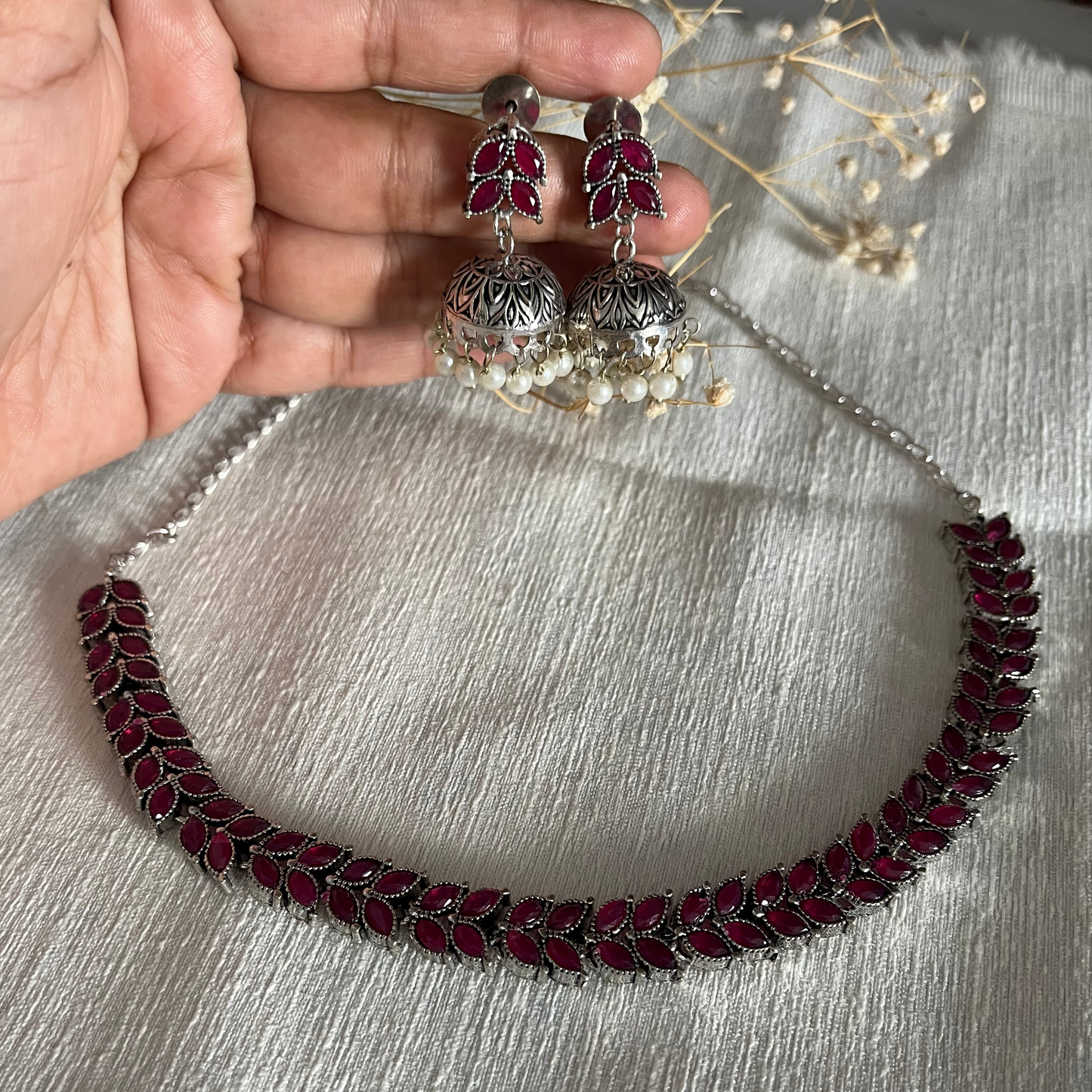 Leaf Shape Necklace Set