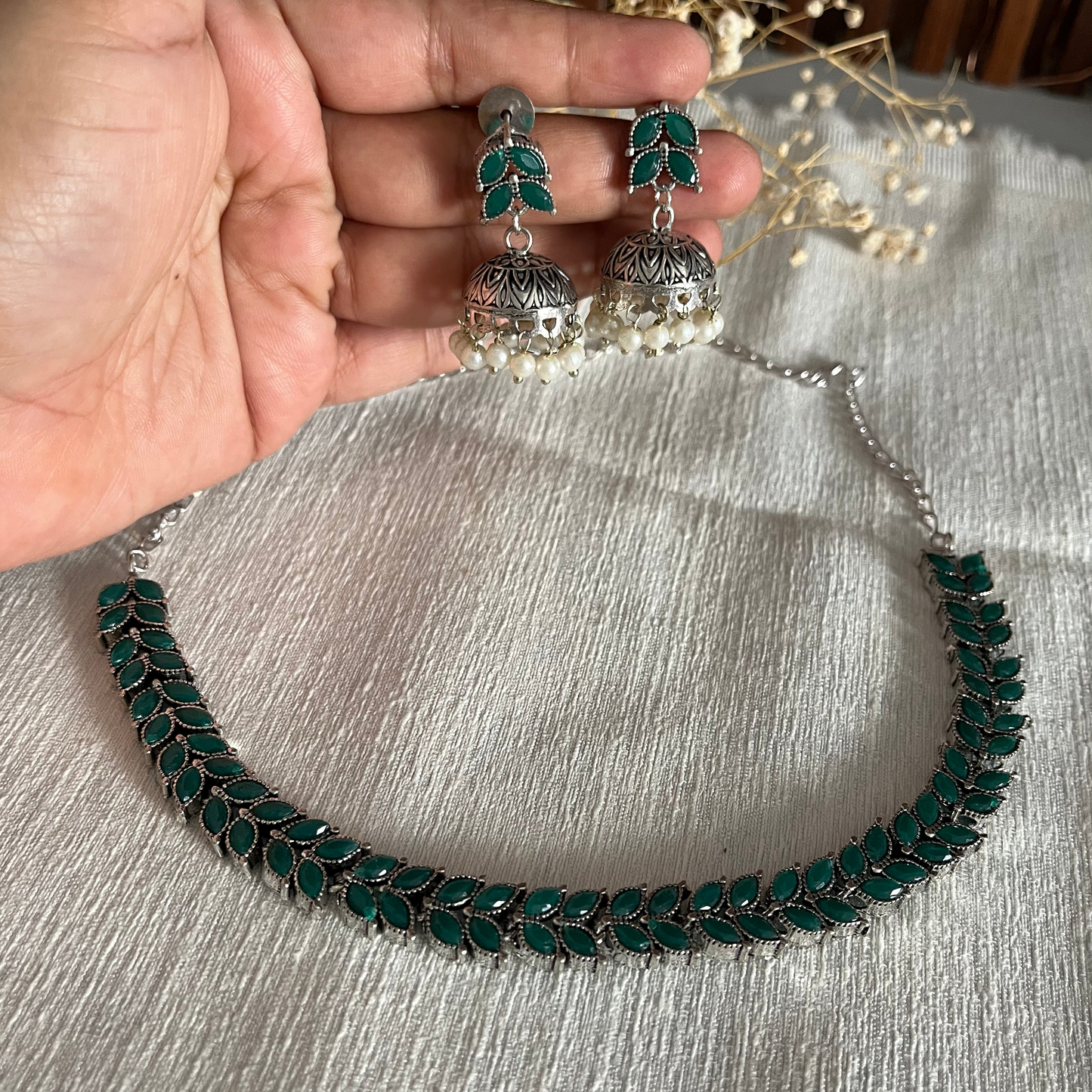 Leaf Shape Necklace Set