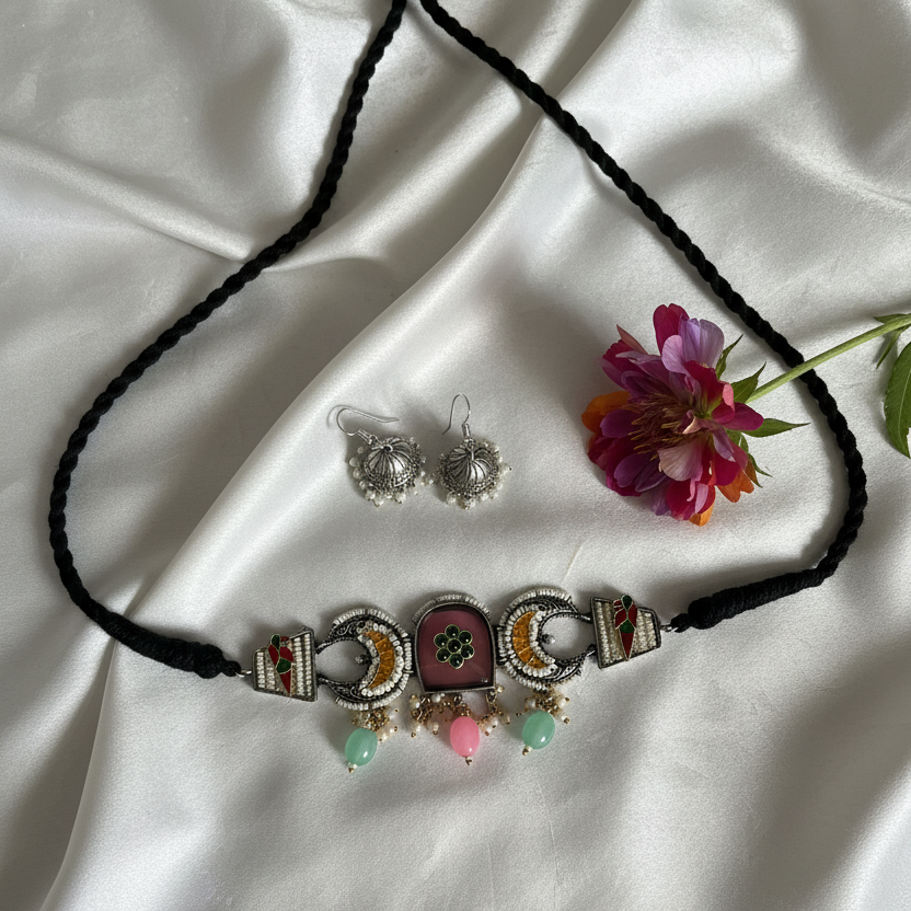 Monalisa Stone Moon Necklace Set