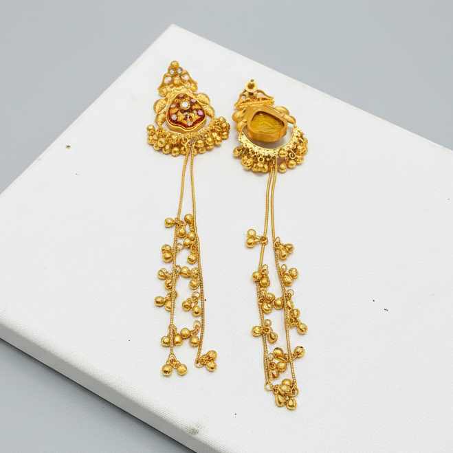 Handprinted Kashmiri Earrings