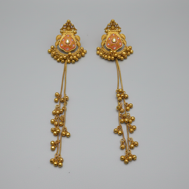 Handprinted Kashmiri Earrings
