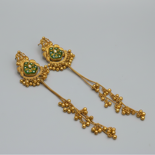 Handprinted Kashmiri Earrings