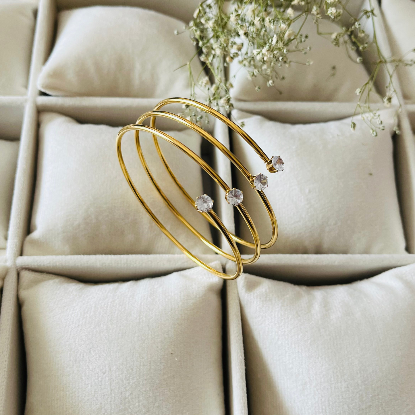 Stone Layered Cuff Bracelet