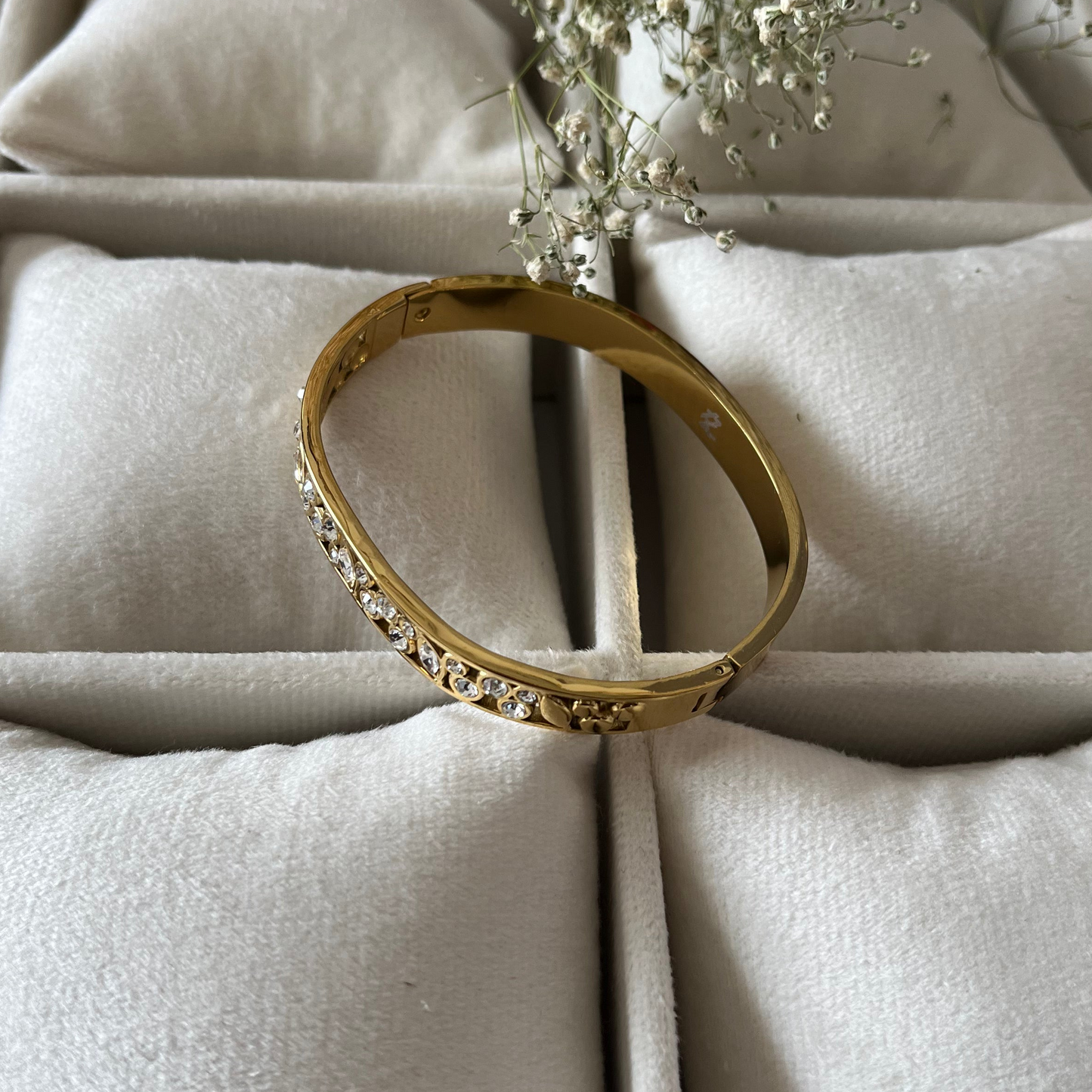 AD Studded Cuff Bracelet