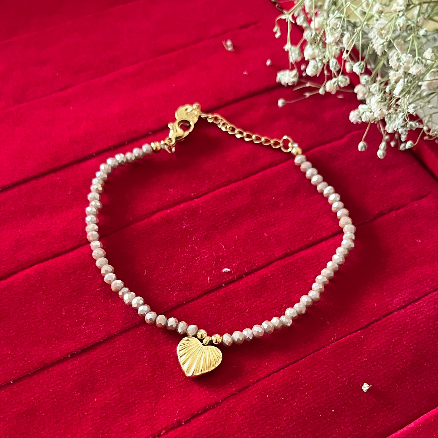 Grey Beads Chain Bracelet