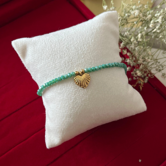Sea Green Beads Chain Bracelet