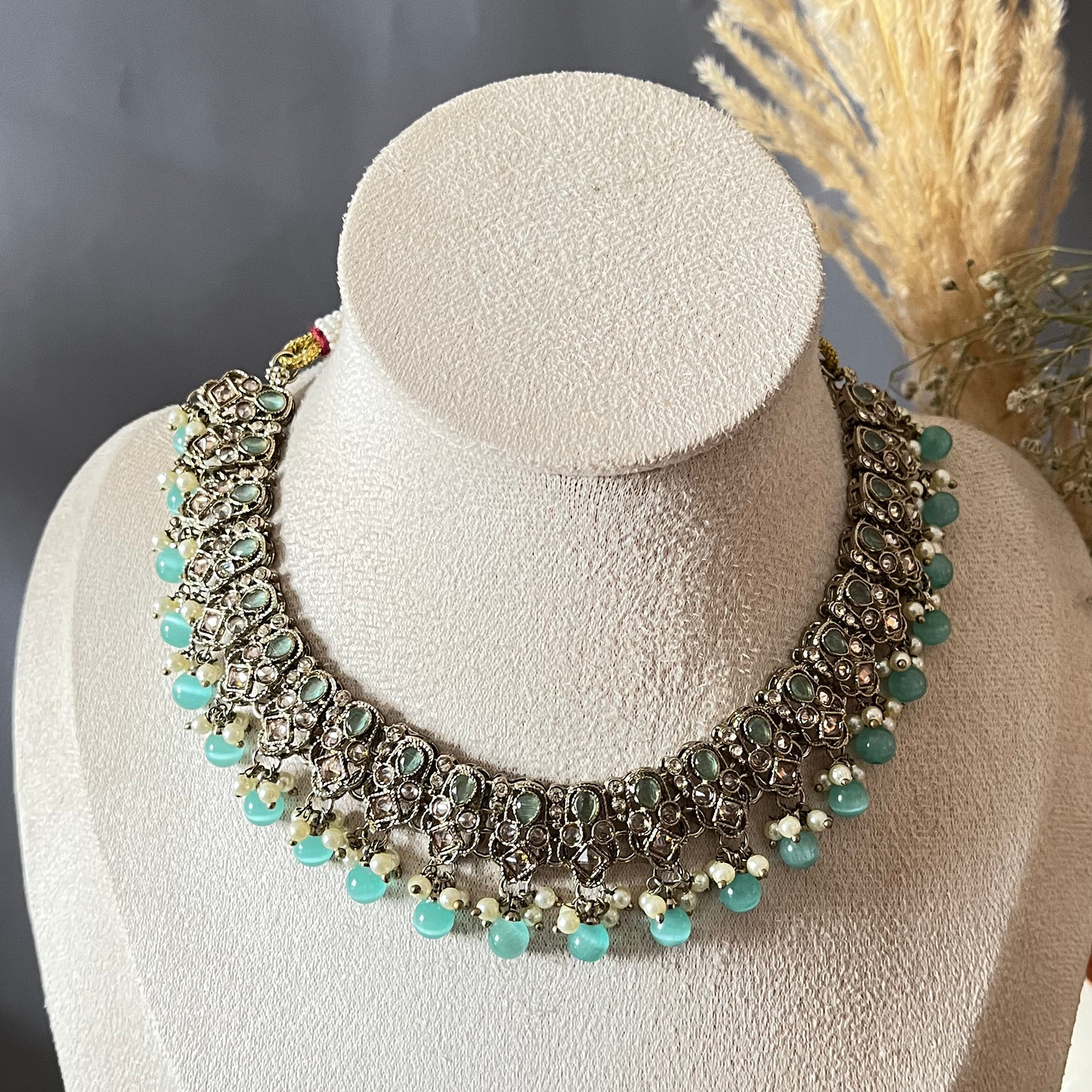 Mint Beads Necklace Set