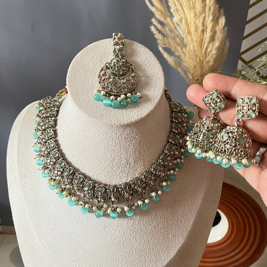 Mint Beads Necklace Set