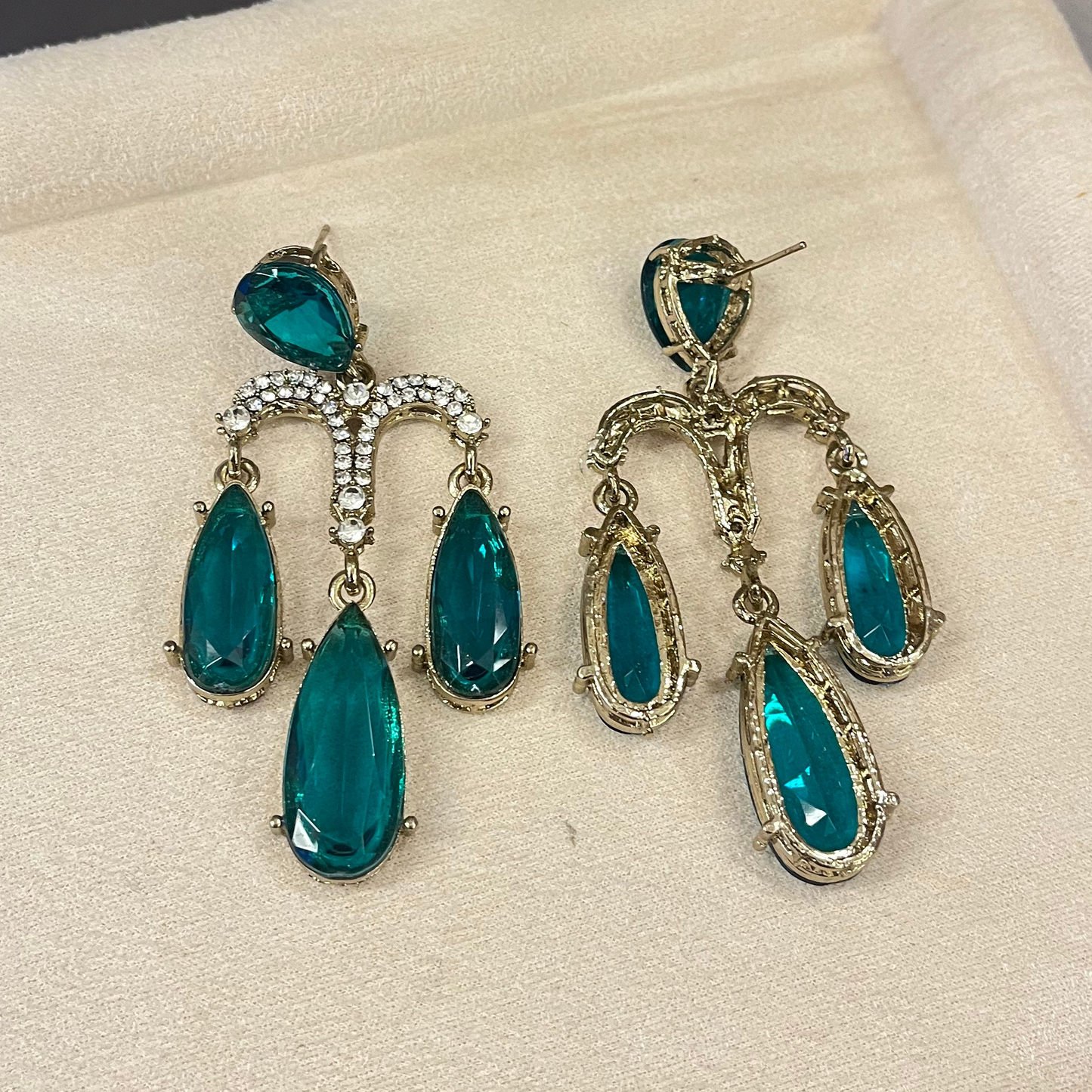 Zircon Big Stone Drop Earrings