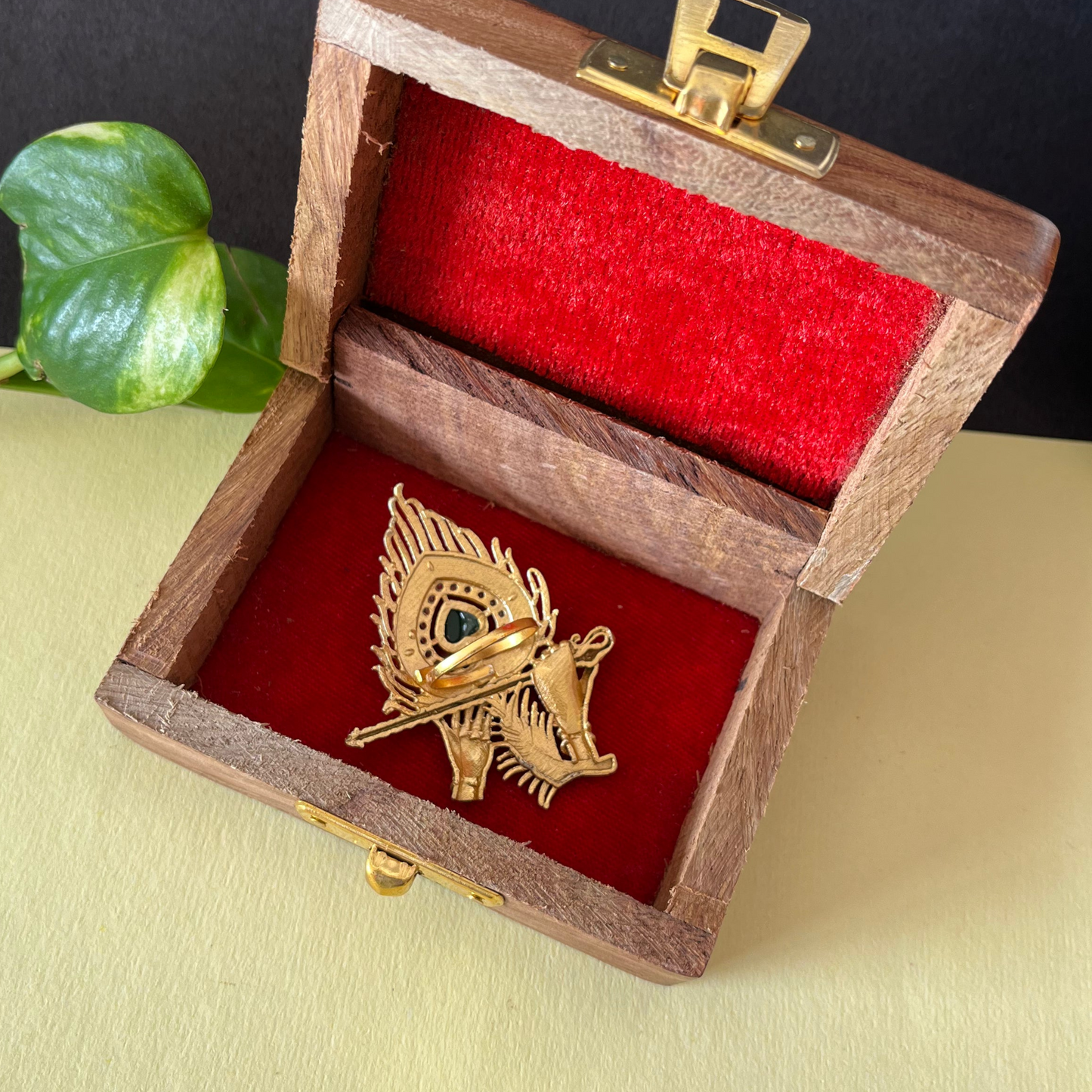 Krishna Brass Finger Ring`