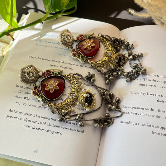 Dual Tone Kashmiri Earrings