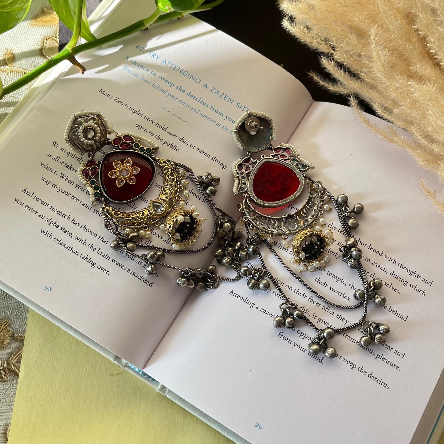 Dual Tone Kashmiri Earrings