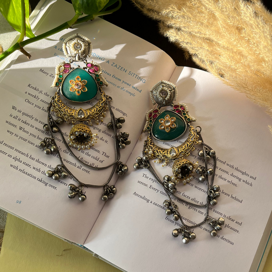 Dual Tone Kashmiri Earrings