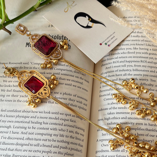 Glass Stone Kashmiri Earrings