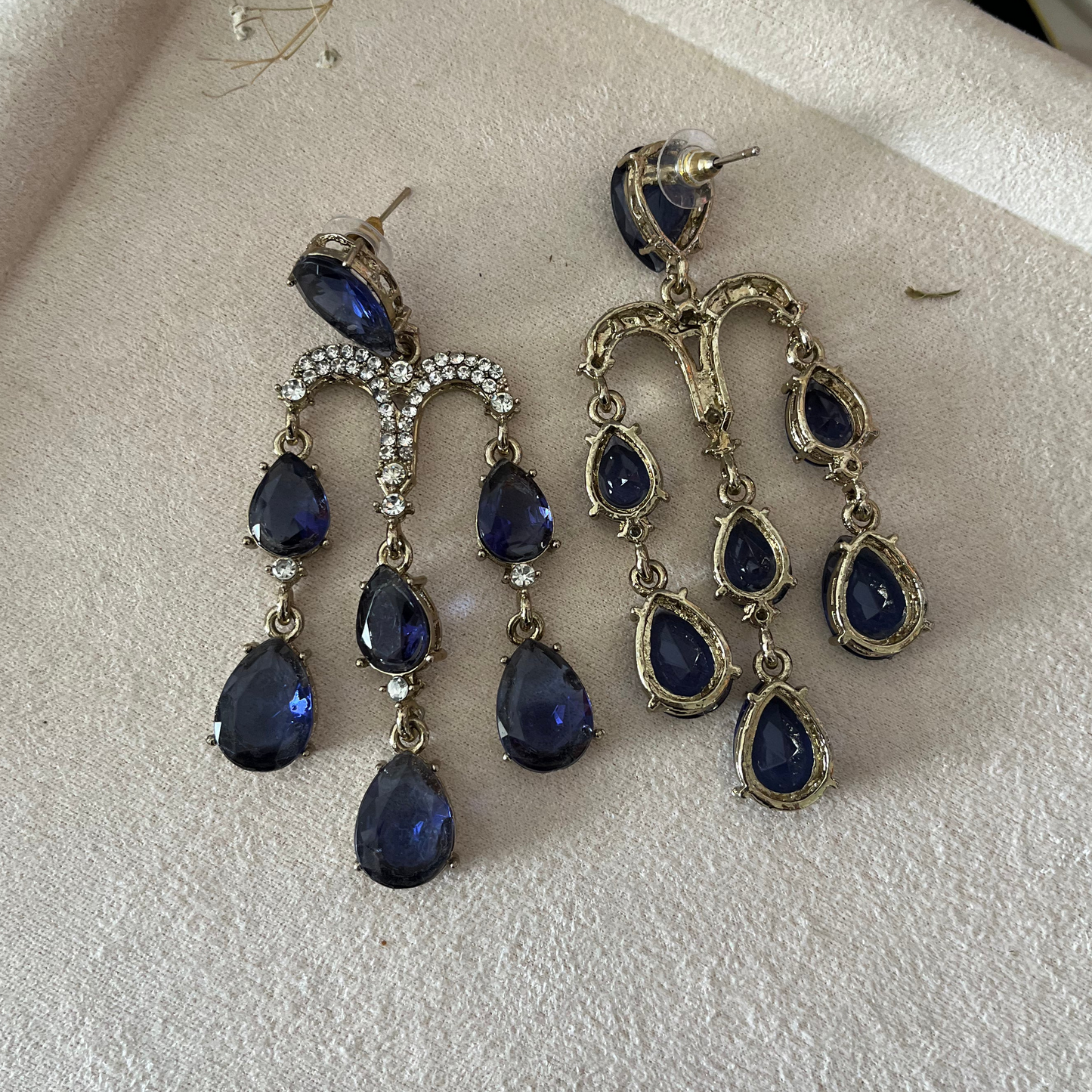 Stone Zircon Drop Earrings