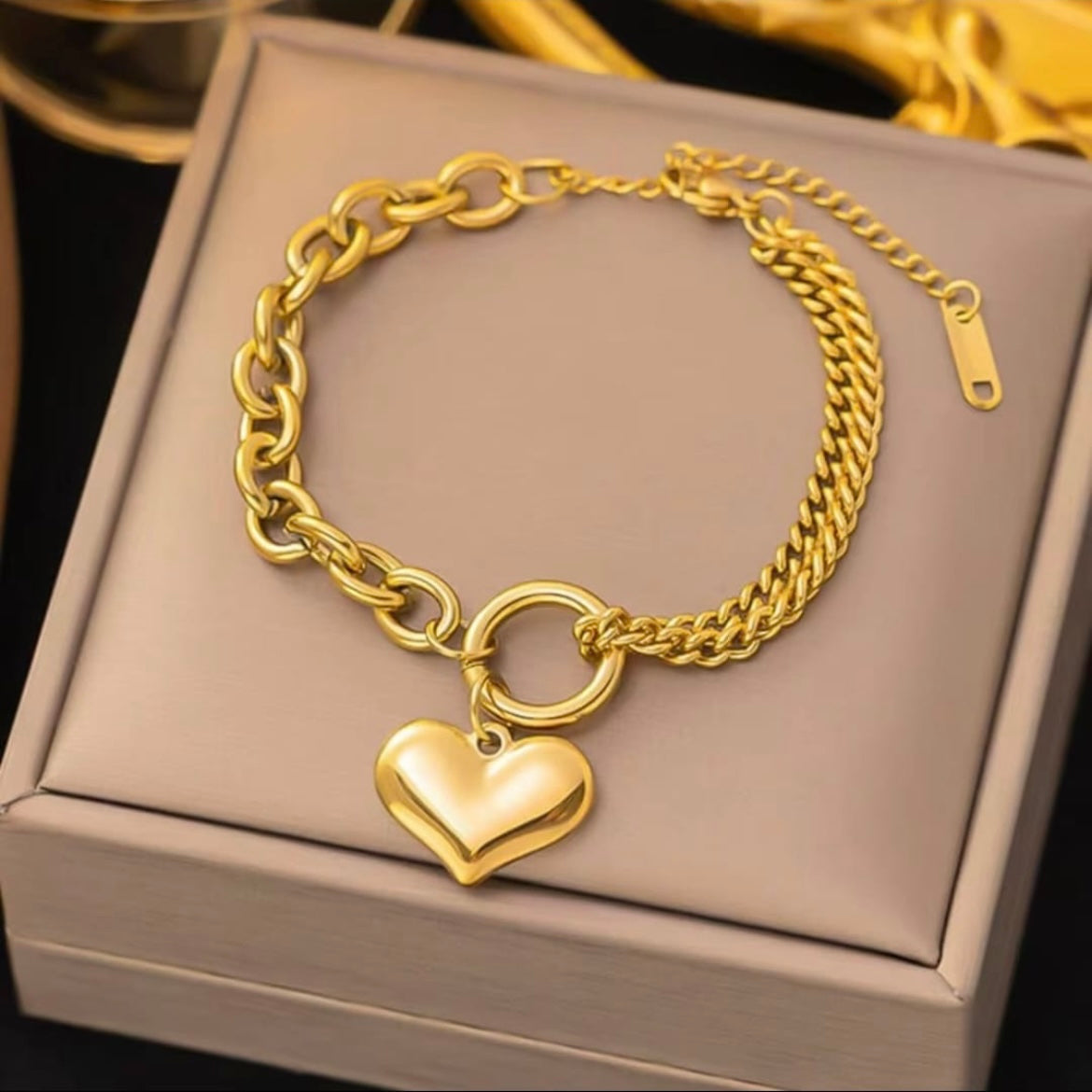 Heart Chain Bracelet