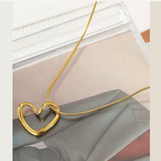 Hollow Heart Chain Necklace